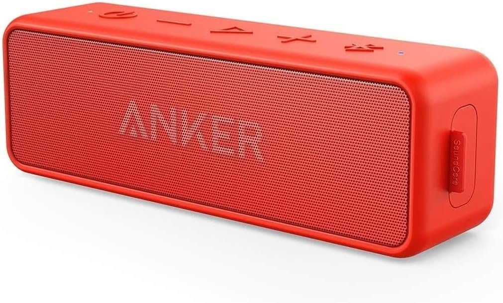 Anker Soundcore 2, 12W Dual-Driver, Portable Bluetooth Speakers for Daily Use, and Wireless , Extended Battery Life, 24-Hour Playtime, IPX7 Water Resistant, Built in Mic, 66 ft Bluetooth Range- Blue