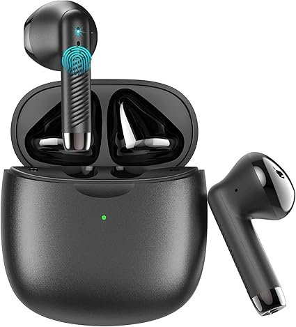 Wireless Earbuds, Bluetooth 5.3 Earbuds Stereo Bass, Bluetooth Headphones in Ear Noise Cancelling Mic, Earphones IP7 Waterproof Sports, 32H Playtime USB C Mini Charging Case Ear Buds for Android iOS