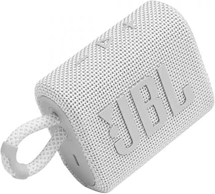 JBL Go 3 Portable Waterproof Wireless IP67 Dustproof Outdoor Bluetooth Speaker (White)