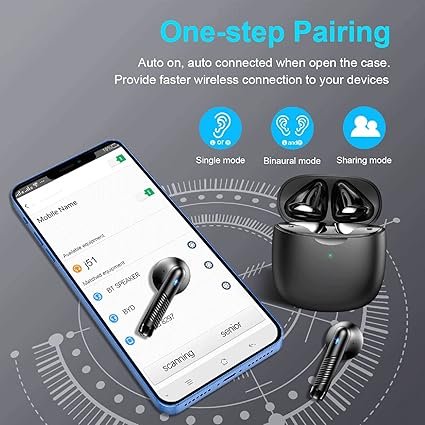 Wireless Earbuds, Bluetooth 5.3 Earbuds Stereo Bass, Bluetooth Headphones in Ear Noise Cancelling Mic, Earphones IP7 Waterproof Sports, 32H Playtime USB C Mini Charging Case Ear Buds for Android iOS