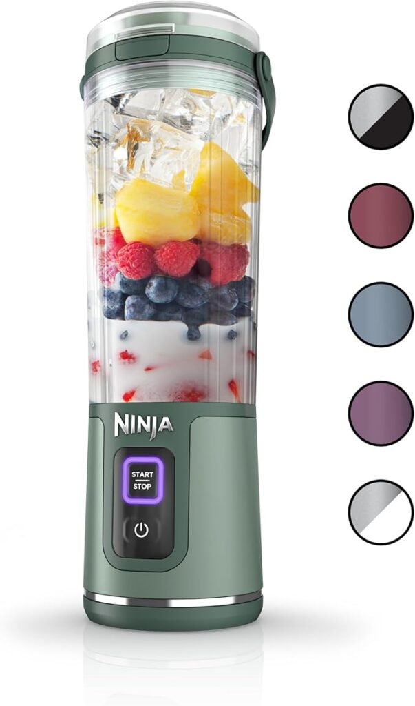 Ninja BC151PR Blast Portable Blender, Cordless, 18oz. Vessel, Personal Blender-for Shakes & Smoothies, BPA Free, Leakproof-Lid & Sip Spout, USB-C Rechargeable, Dishwasher Safe Parts, Passion Fruit