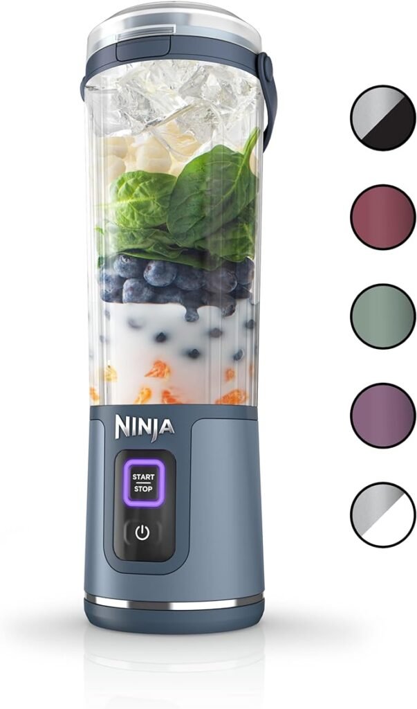 Ninja BC151PR Blast Portable Blender, Cordless, 18oz. Vessel, Personal Blender-for Shakes & Smoothies, BPA Free, Leakproof-Lid & Sip Spout, USB-C Rechargeable, Dishwasher Safe Parts, Passion Fruit