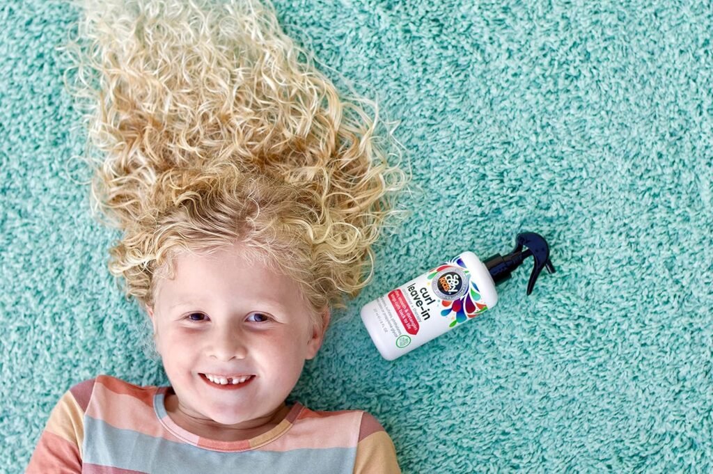 SoCozy Volumizing Foam, Leave-In Conditioner with Olive Oil & Vitamin B5 (Sweet-Pea), and 10.5 Fl Oz Softening Conditioner for Kids' Curly Hair